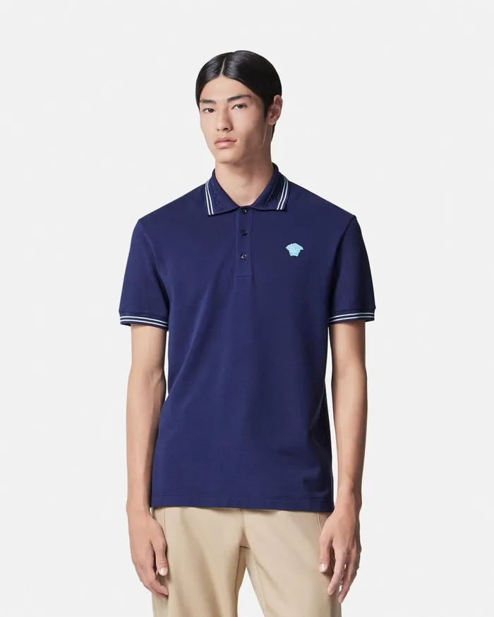 Versace TShirts and Polos Medusa Polo Shirt Blue 8211 Men Versace TShirts and Polos Medusa Polo Shirt Blue 8211 Men