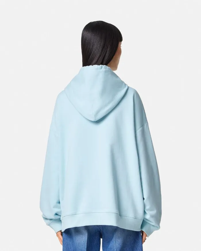 Versace TShirts and Sweatshirts 1978 ReEdition Logo Hoodie Light Blue 8211 Women Versace TShirts and Sweatshirts 1978 ReEdition Logo Hoodie Light Blue 8211 Women