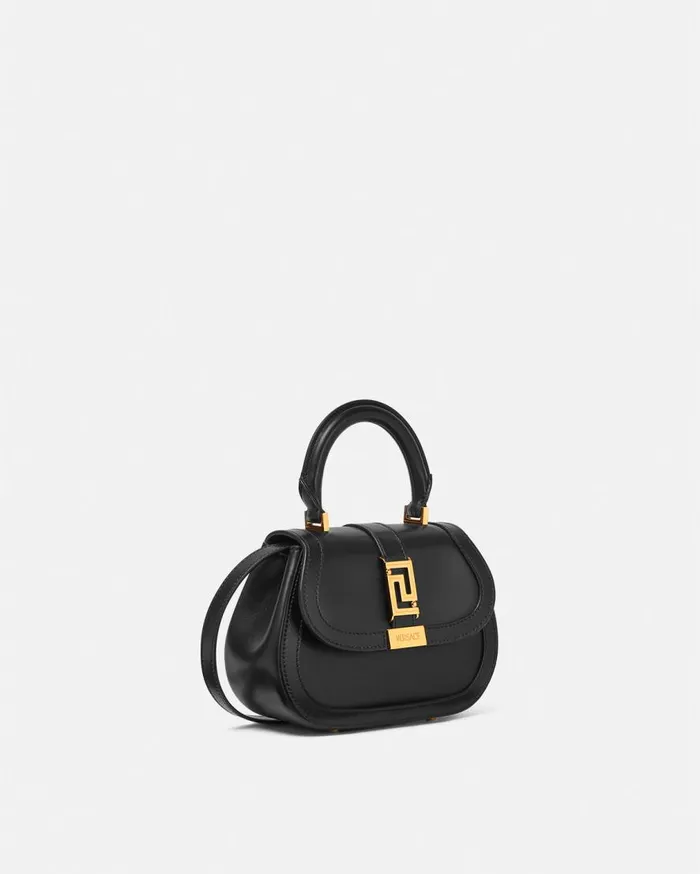 Versace Top Handle Greca Goddess Mini Bag Blackgold 8211 Women Versace Top Handle Greca Goddess Mini Bag Blackgold 8211 Women