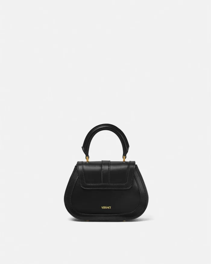 Versace Top Handle Greca Goddess Mini Bag Blackgold 8211 Women Versace Top Handle Greca Goddess Mini Bag Blackgold 8211 Women