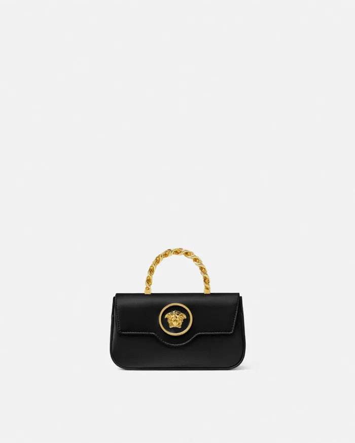 Versace Top Handle La Medusa Satin Mini Bag Blackgold 8211 Women