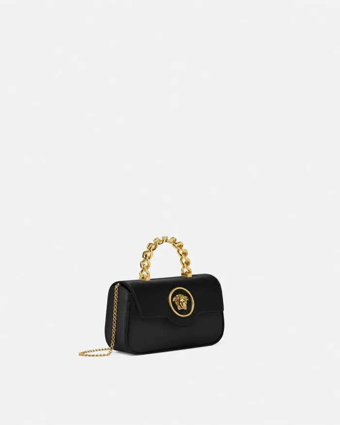 Versace Top Handle La Medusa Satin Mini Bag Blackgold 8211 Women Versace Top Handle La Medusa Satin Mini Bag Blackgold 8211 Women
