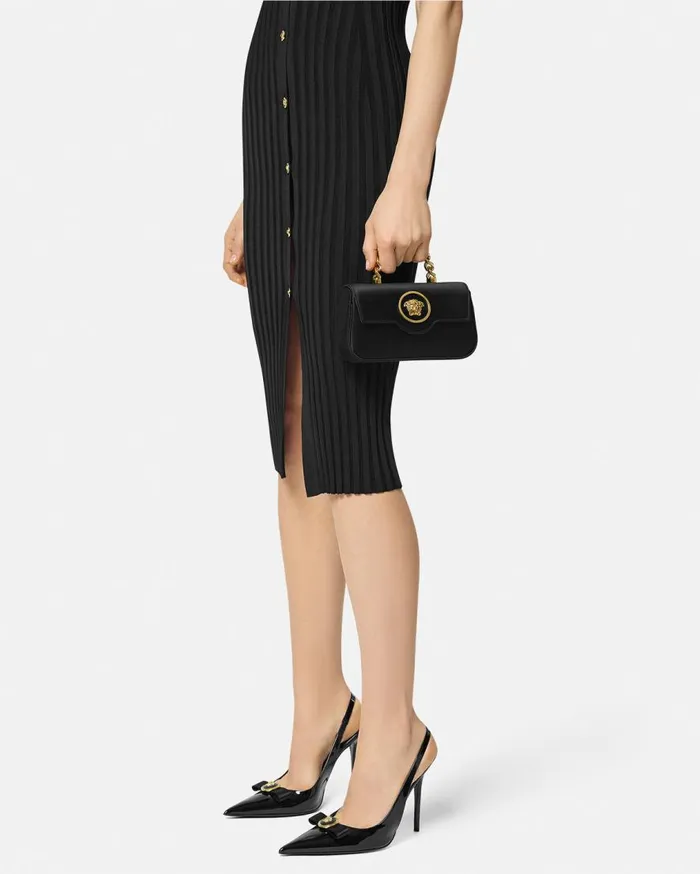 Versace Top Handle La Medusa Satin Mini Bag Blackgold 8211 Women Versace Top Handle La Medusa Satin Mini Bag Blackgold 8211 Women
