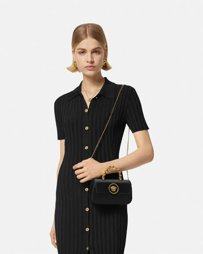 Versace Top Handle La Medusa Satin Mini Bag Blackgold 8211 Women Versace Top Handle La Medusa Satin Mini Bag Blackgold 8211 Women