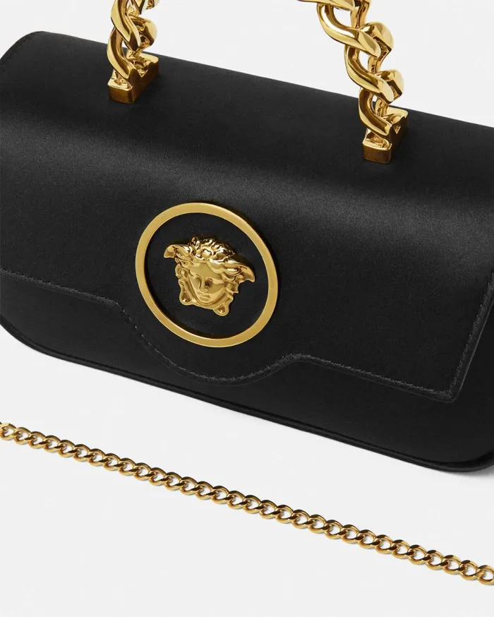 Versace Top Handle La Medusa Satin Mini Bag Blackgold 8211 Women Versace Top Handle La Medusa Satin Mini Bag Blackgold 8211 Women