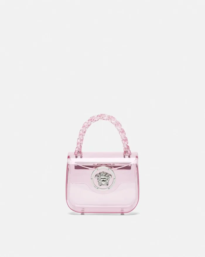 Versace Top Handle La Medusa Transparent Mini Bag Light Pink 8211 Women