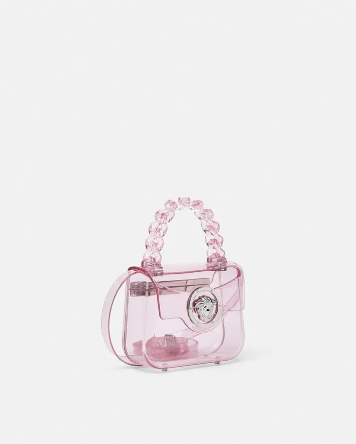 Versace Top Handle La Medusa Transparent Mini Bag Light Pink 8211 Women Versace Top Handle La Medusa Transparent Mini Bag Light Pink 8211 Women