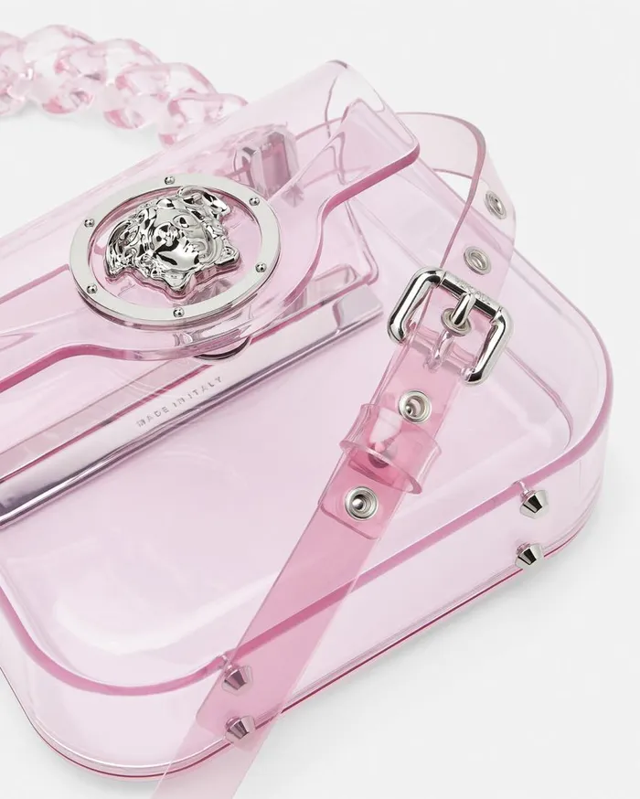 Versace Top Handle La Medusa Transparent Mini Bag Light Pink 8211 Women Versace Top Handle La Medusa Transparent Mini Bag Light Pink 8211 Women