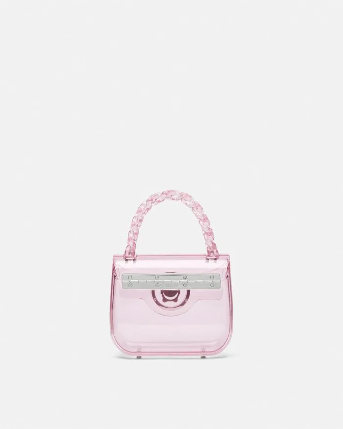 Versace Top Handle La Medusa Transparent Mini Bag Light Pink 8211 Women Versace Top Handle La Medusa Transparent Mini Bag Light Pink 8211 Women