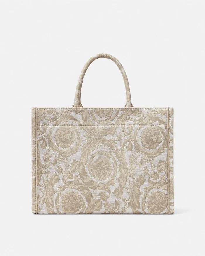 Versace Totes Barocco Athena Medium Tote Bag Beigeprint 8211 WomenMen Versace Totes Barocco Athena Medium Tote Bag Beigeprint 8211 WomenMen