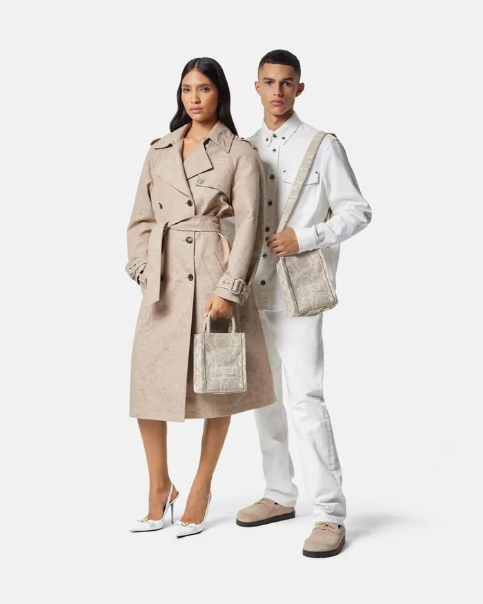 Versace Totes Barocco Athena Mini Tote Bag Beigeprint 8211 WomenMen Versace Totes Barocco Athena Mini Tote Bag Beigeprint 8211 WomenMen