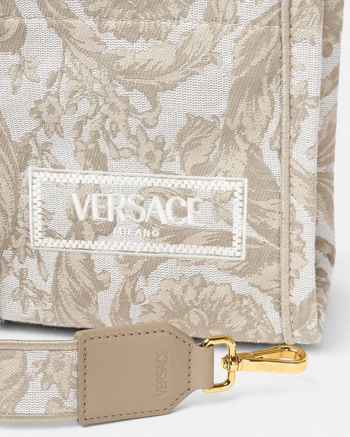 Versace Totes Barocco Athena Mini Tote Bag Beigeprint 8211 WomenMen Versace Totes Barocco Athena Mini Tote Bag Beigeprint 8211 WomenMen