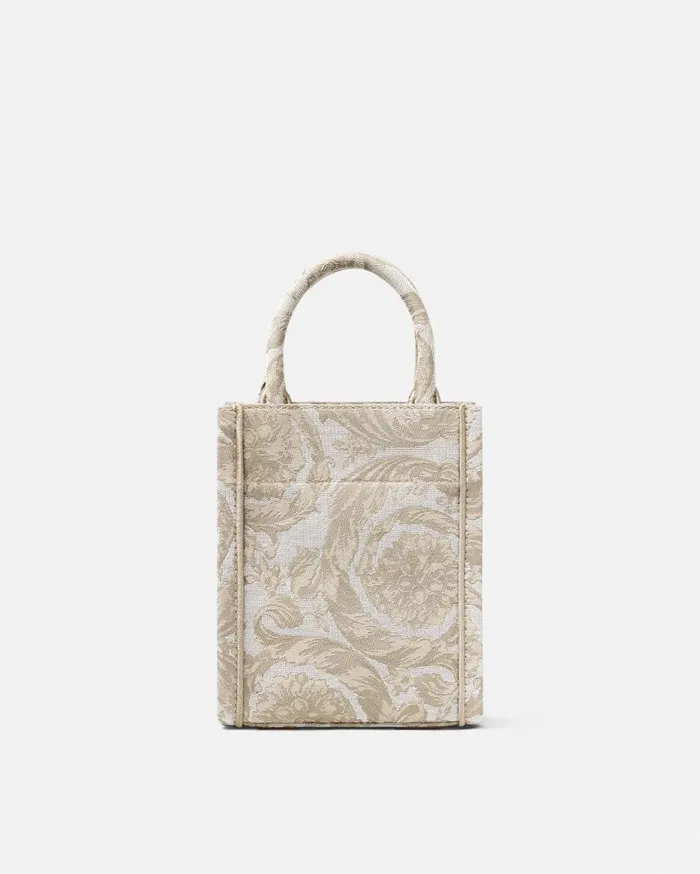Versace Totes Barocco Athena Mini Tote Bag Beigeprint 8211 WomenMen Versace Totes Barocco Athena Mini Tote Bag Beigeprint 8211 WomenMen