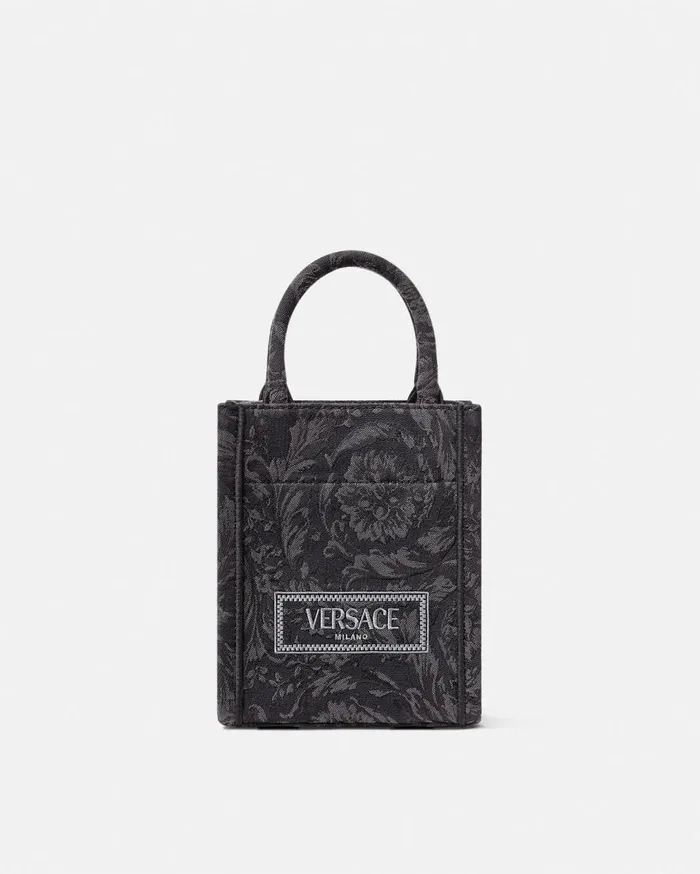 Versace Totes Barocco Athena Mini Tote Bag Blackprint 8211 WomenMen