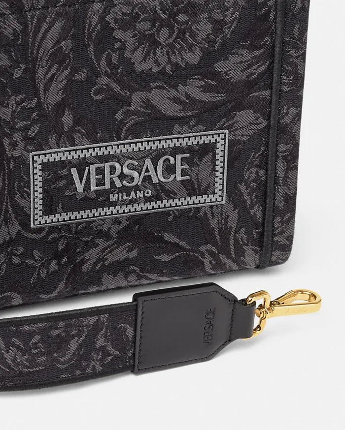 Versace Totes Barocco Athena Mini Tote Bag Blackprint 8211 WomenMen Versace Totes Barocco Athena Mini Tote Bag Blackprint 8211 WomenMen