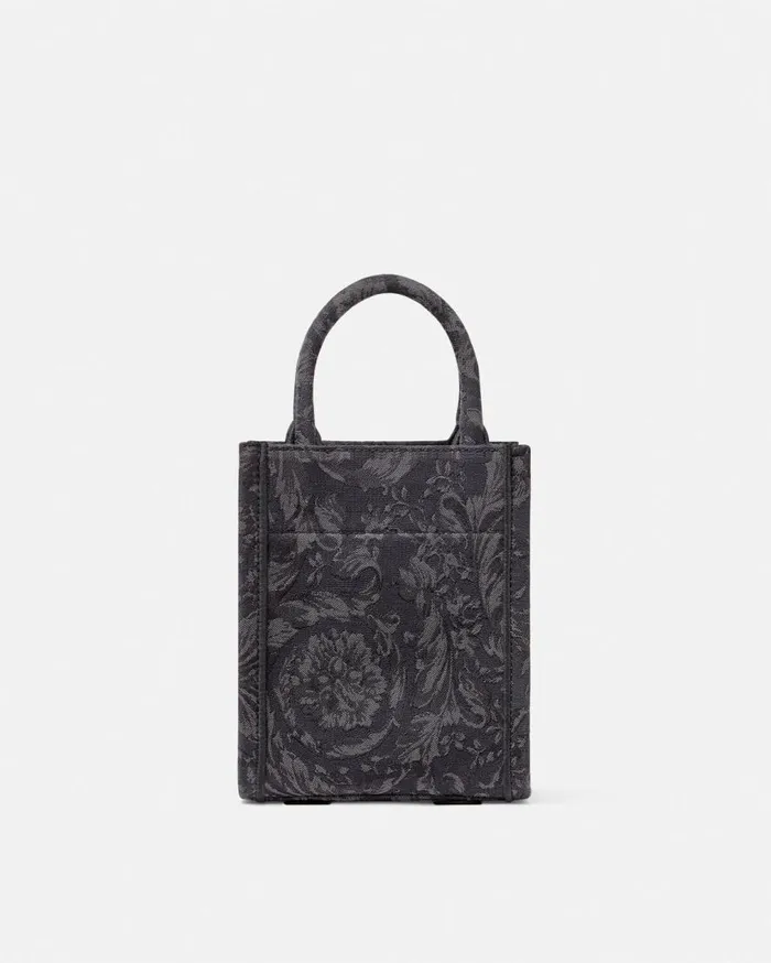 Versace Totes Barocco Athena Mini Tote Bag Blackprint 8211 WomenMen Versace Totes Barocco Athena Mini Tote Bag Blackprint 8211 WomenMen