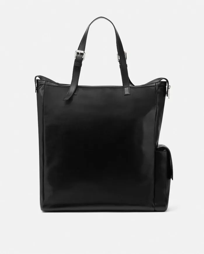 Versace Totes Cargo Large Tote Bag Blacksilver 8211 Men Versace Totes Cargo Large Tote Bag Blacksilver 8211 Men