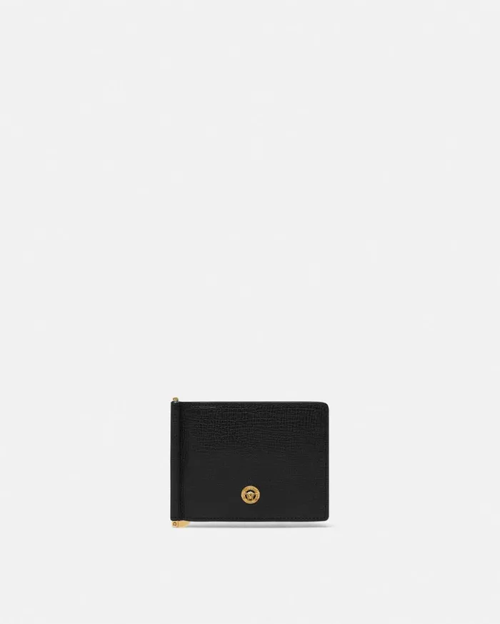 Versace Wallets Medusa Biggie Bifold Clip Wallet Blackgold 8211 Men