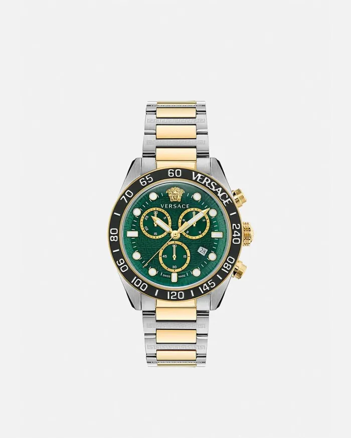 Versace Watches Greca Dome Chrono Watch Green 8211 Men