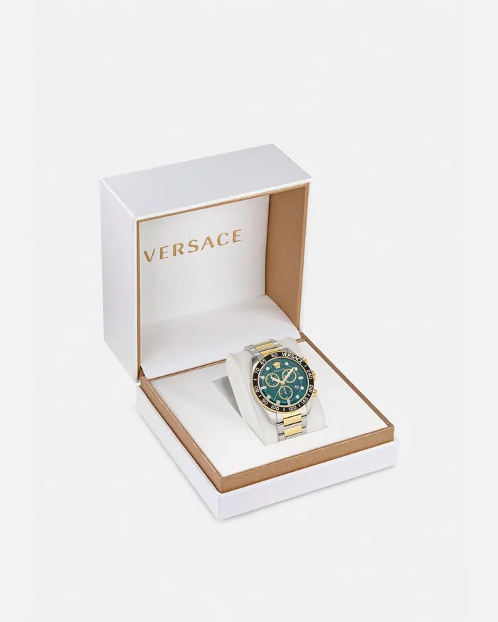 Versace Watches Greca Dome Chrono Watch Green 8211 Men Versace Watches Greca Dome Chrono Watch Green 8211 Men