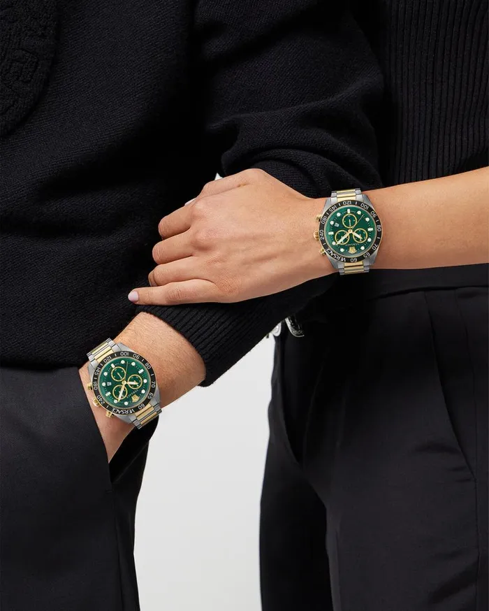 Versace Watches Greca Dome Chrono Watch Green 8211 Men Versace Watches Greca Dome Chrono Watch Green 8211 Men