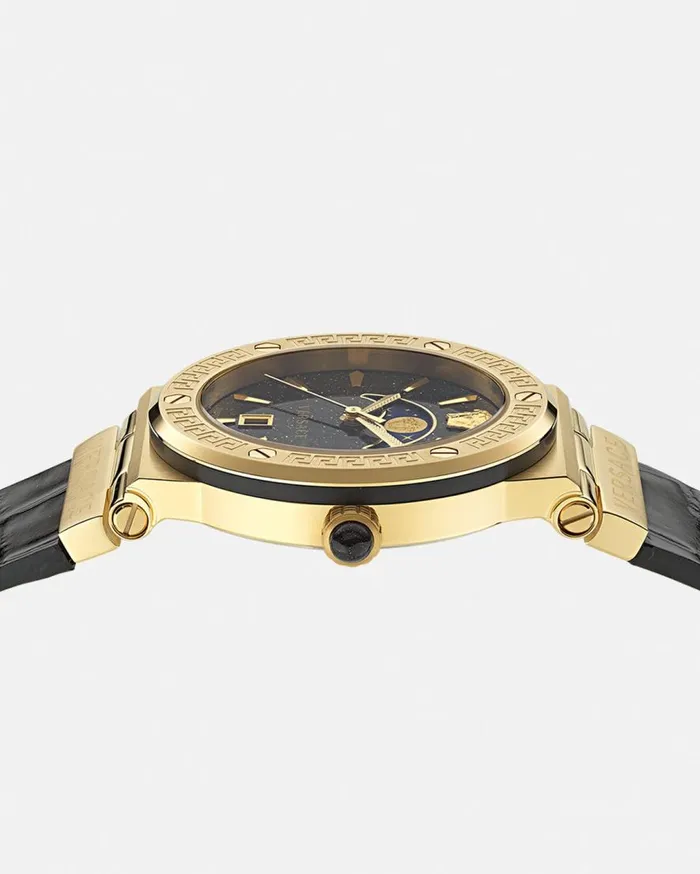 Versace Watches Greca Logo Moonphase Watch Blackgold 8211 Women Versace Watches Greca Logo Moonphase Watch Blackgold 8211 Women