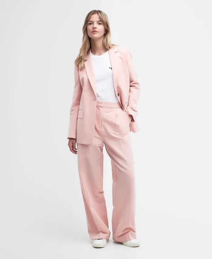 Vivienne StraightLeg Trousers Coord Primrose Pink Women Barbour Trousers and Shorts