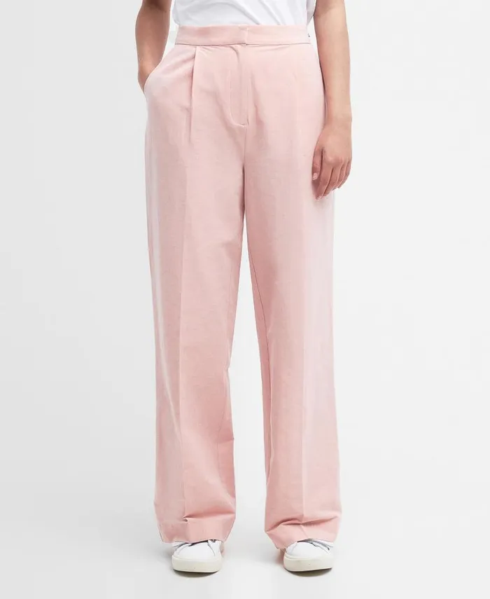 Vivienne StraightLeg Trousers Coord Primrose Pink Women Barbour Trousers and Shorts