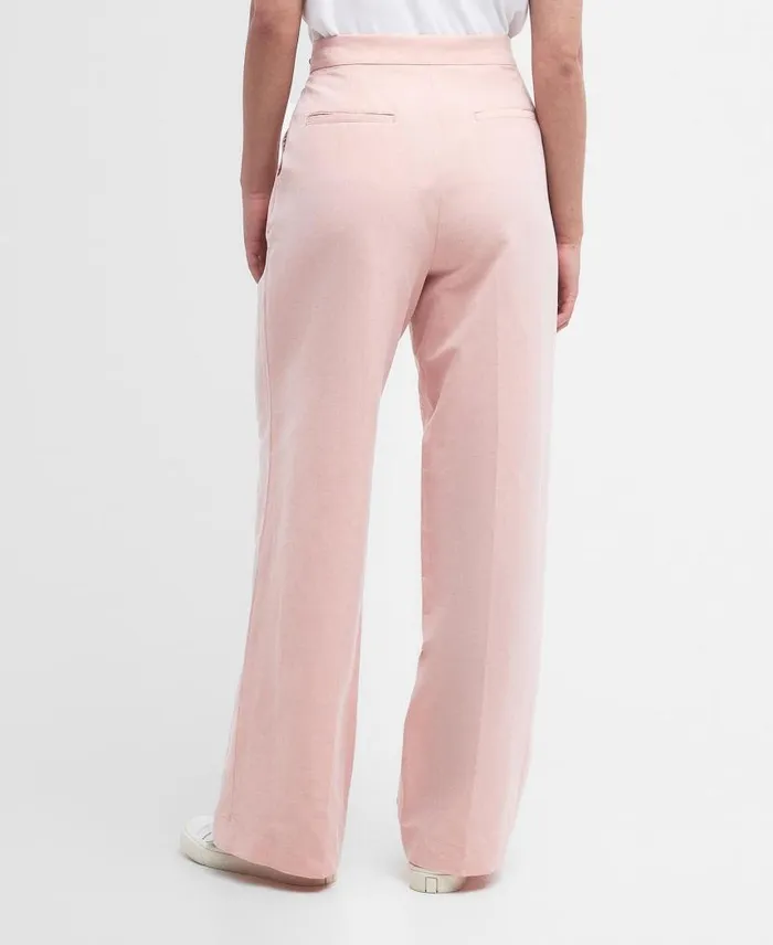 Vivienne StraightLeg Trousers Coord Primrose Pink Women Barbour Trousers and Shorts