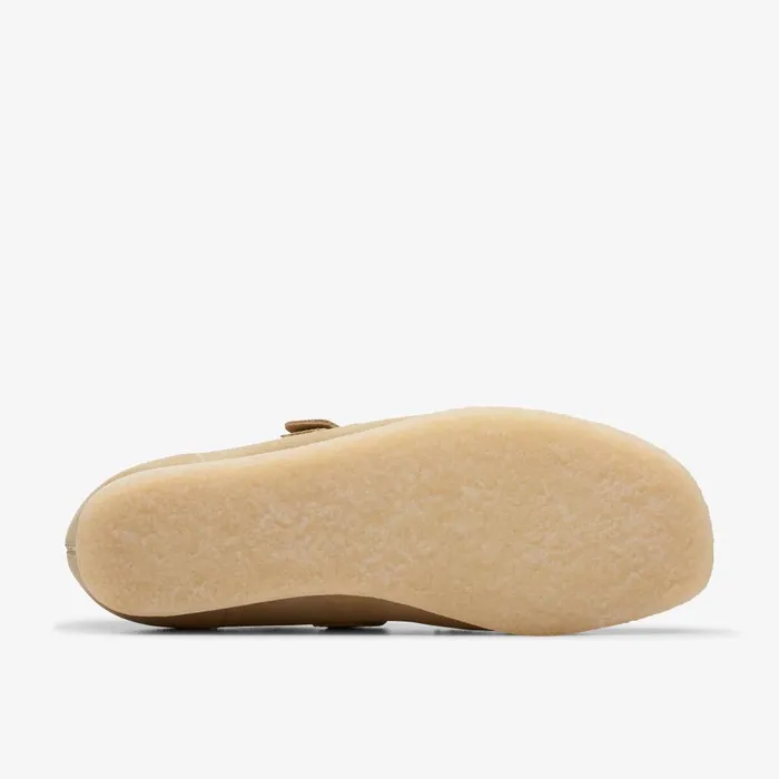 Wallabee TBar Maple Suede Women Clarks SlipOns