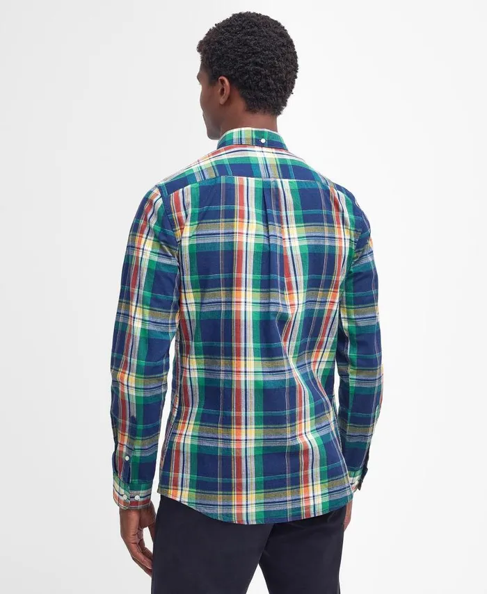 Warwick Tailored LongSleeved Shirt Indigo Men Barbour Shirts