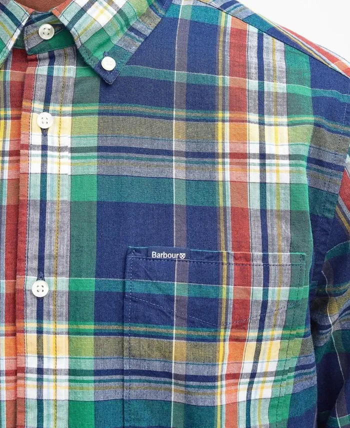 Warwick Tailored LongSleeved Shirt Indigo Men Barbour Shirts