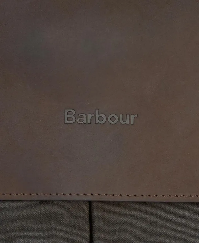 Wax Leather Briefcase Navy Men Barbour Bags and Luggage