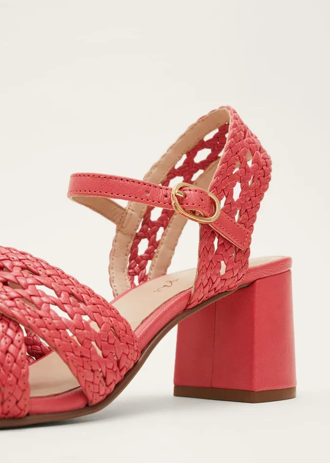 Weave Heeled Sandal Coral Women Phase Eight Heels