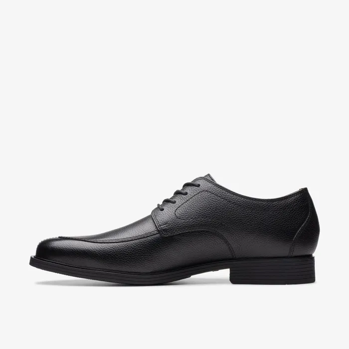 Whiddon Apron Black Tumbled Men Clarks Dress Shoes