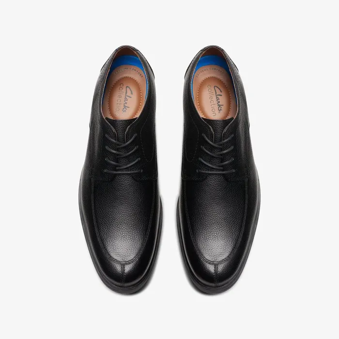 Whiddon Apron Black Tumbled Men Clarks Dress Shoes