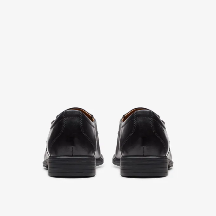 Whiddon Step Black Leather Men Clarks Dress Shoes