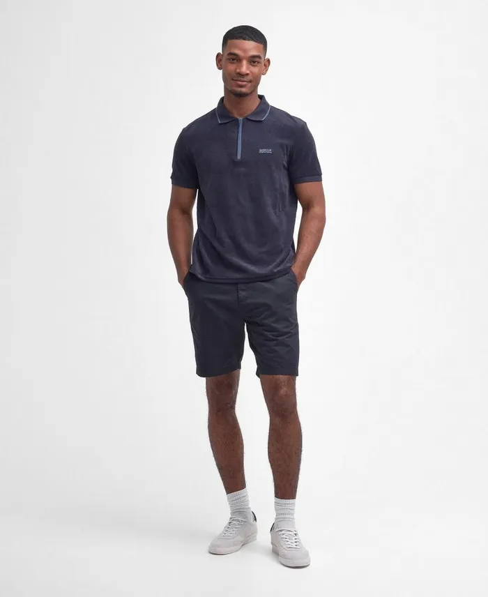 Wilton Terry ShortSleeved Polo Shirt Dark Navy Men Barbour Polo Shirts