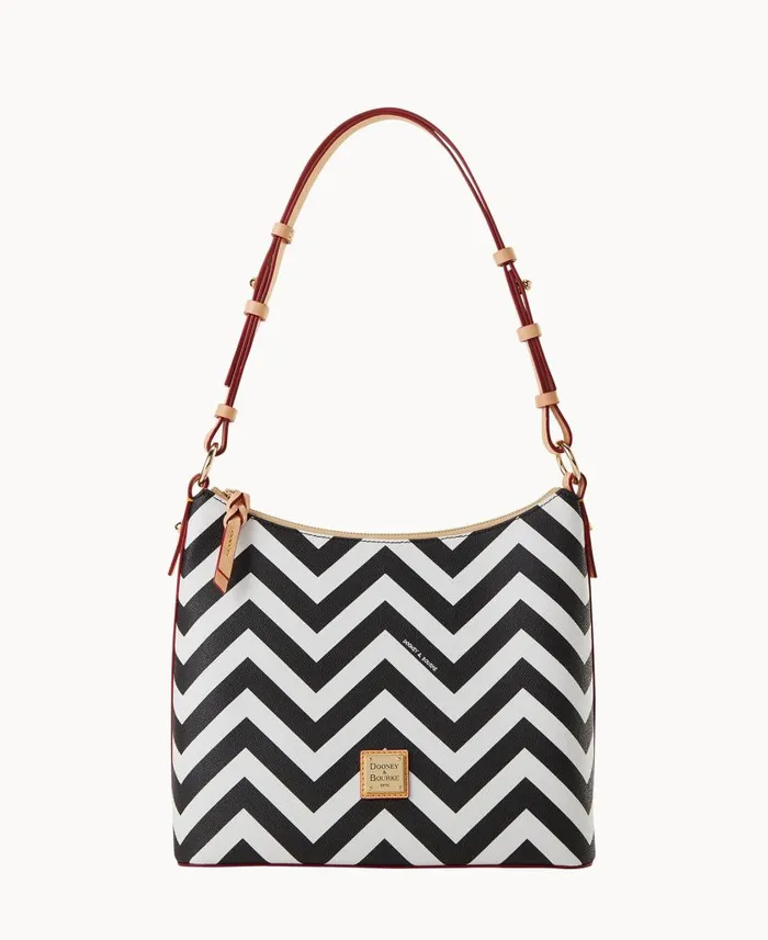 Woman Chevron Hobo Black Dooney and Bourke Shoulder Bags