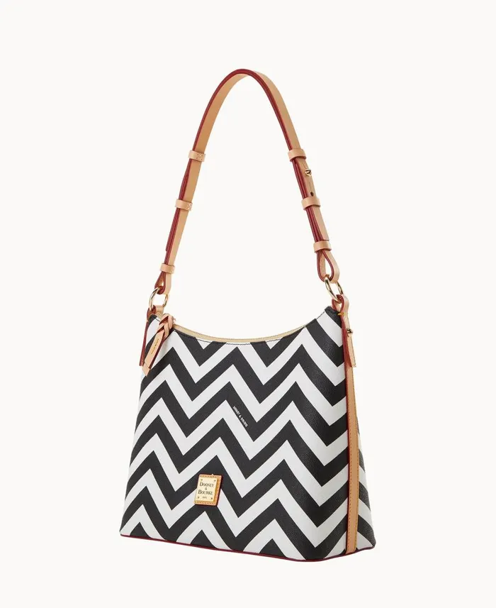 Woman Chevron Hobo Black Dooney and Bourke Shoulder Bags Woman Chevron Hobo Black Dooney and Bourke Shoulder Bags