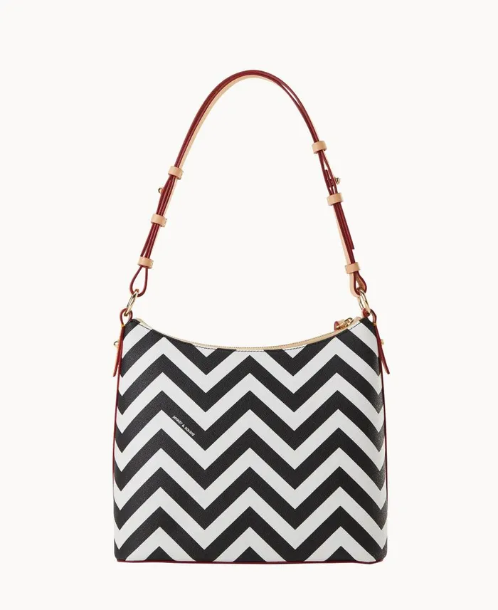 Woman Chevron Hobo Black Dooney and Bourke Shoulder Bags Woman Chevron Hobo Black Dooney and Bourke Shoulder Bags