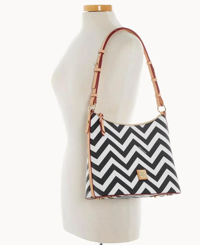 Woman Chevron Hobo Black Dooney and Bourke Shoulder Bags Woman Chevron Hobo Black Dooney and Bourke Shoulder Bags