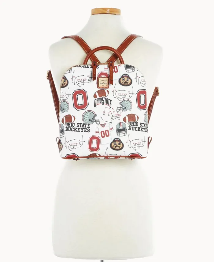 Woman Collegiate Ohio State University Zip Pod Backpack Ohio State Dooney and Bourke Backpacks Woman Collegiate Ohio State University Zip Pod Backpack Ohio State Dooney and Bourke Backpacks