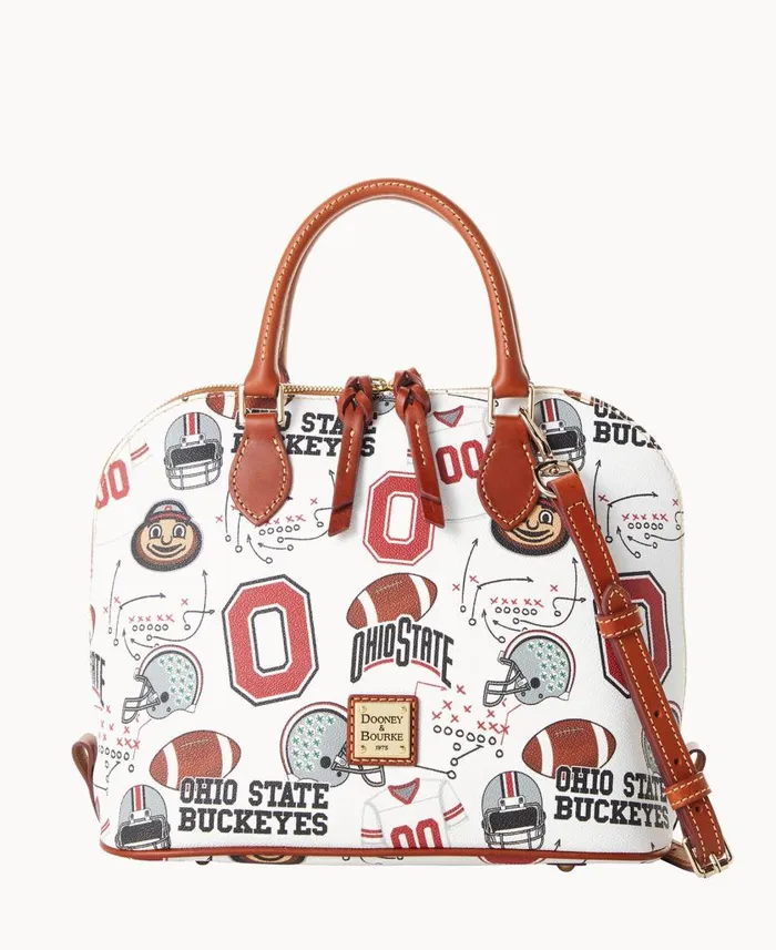 Woman Collegiate Ohio State University Zip Zip Satchel Ohio State Dooney and Bourke Satchels