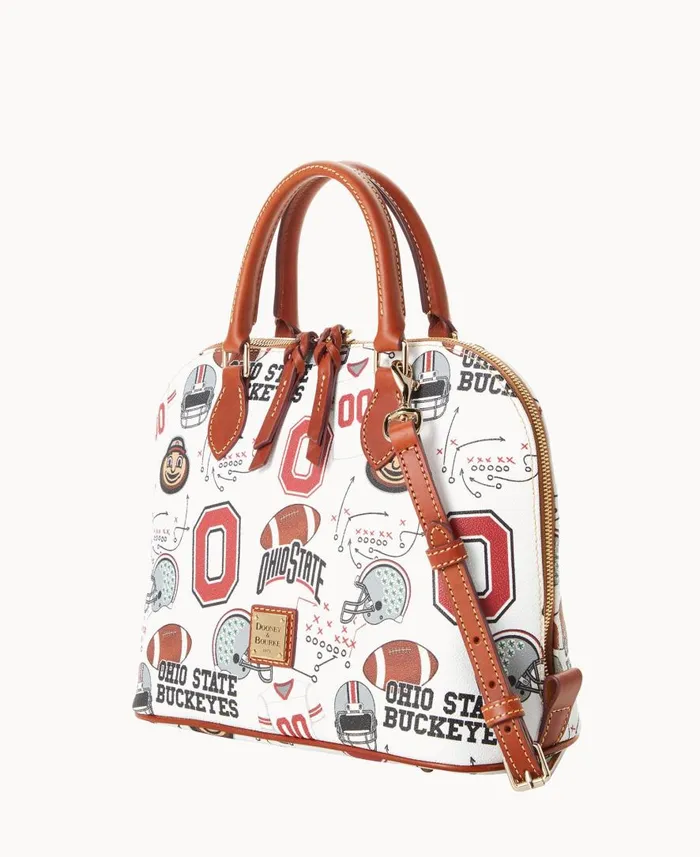Woman Collegiate Ohio State University Zip Zip Satchel Ohio State Dooney and Bourke Satchels Woman Collegiate Ohio State University Zip Zip Satchel Ohio State Dooney and Bourke Satchels