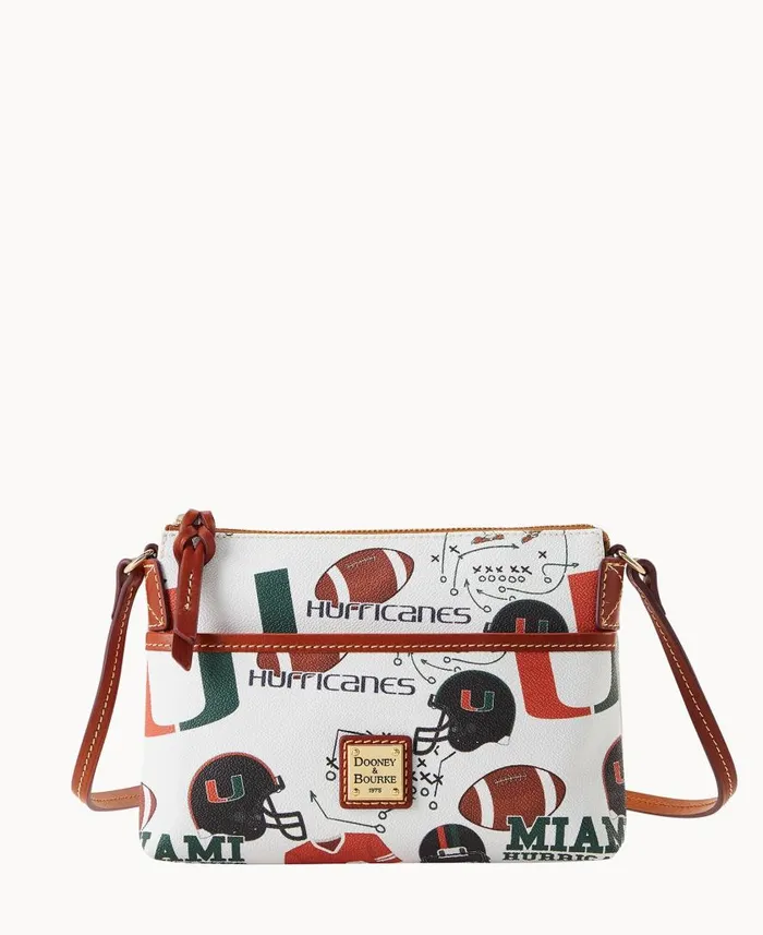 Woman Collegiate University Of Miami Ginger Crossbody U Of Miami Dooney and Bourke Crossbodies