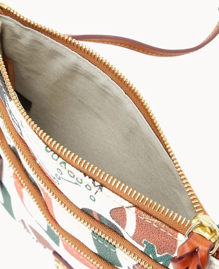 Woman Collegiate University Of Miami N S Triple Zip Crossbody U Of Miami Dooney and Bourke Crossbodies Woman Collegiate University Of Miami N S Triple Zip Crossbody U Of Miami Dooney and Bourke Crossbodies