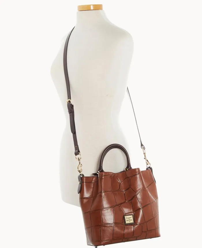 Woman Denison Small Barlow Cognac Dooney and Bourke Satchels Woman Denison Small Barlow Cognac Dooney and Bourke Satchels