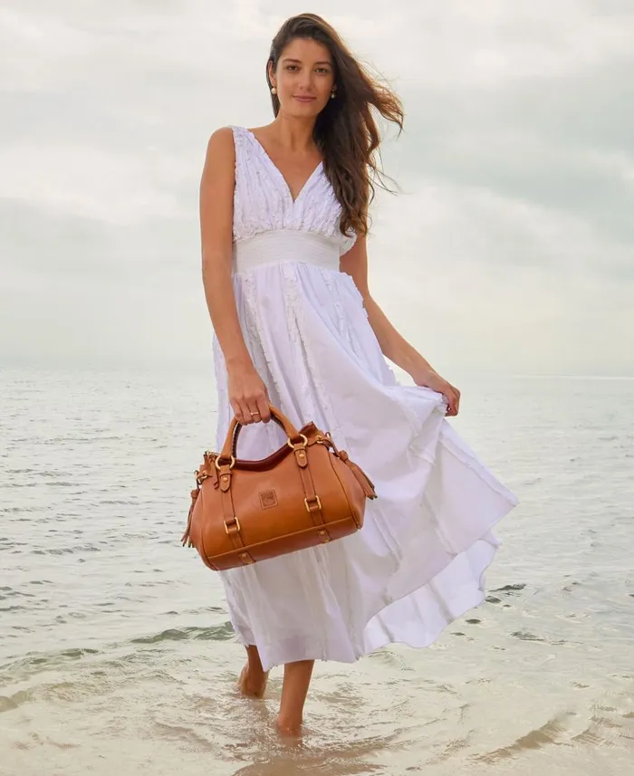Woman Florentine Satchel Natural Dooney and Bourke Satchels Woman Florentine Satchel Natural Dooney and Bourke Satchels