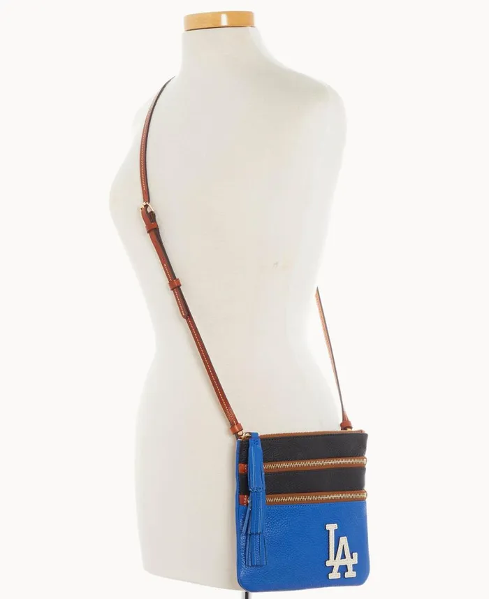 Woman MLB Dodgers Triple Zip Crossbody Dodgers Dooney and Bourke Crossbodies Woman MLB Dodgers Triple Zip Crossbody Dodgers Dooney and Bourke Crossbodies